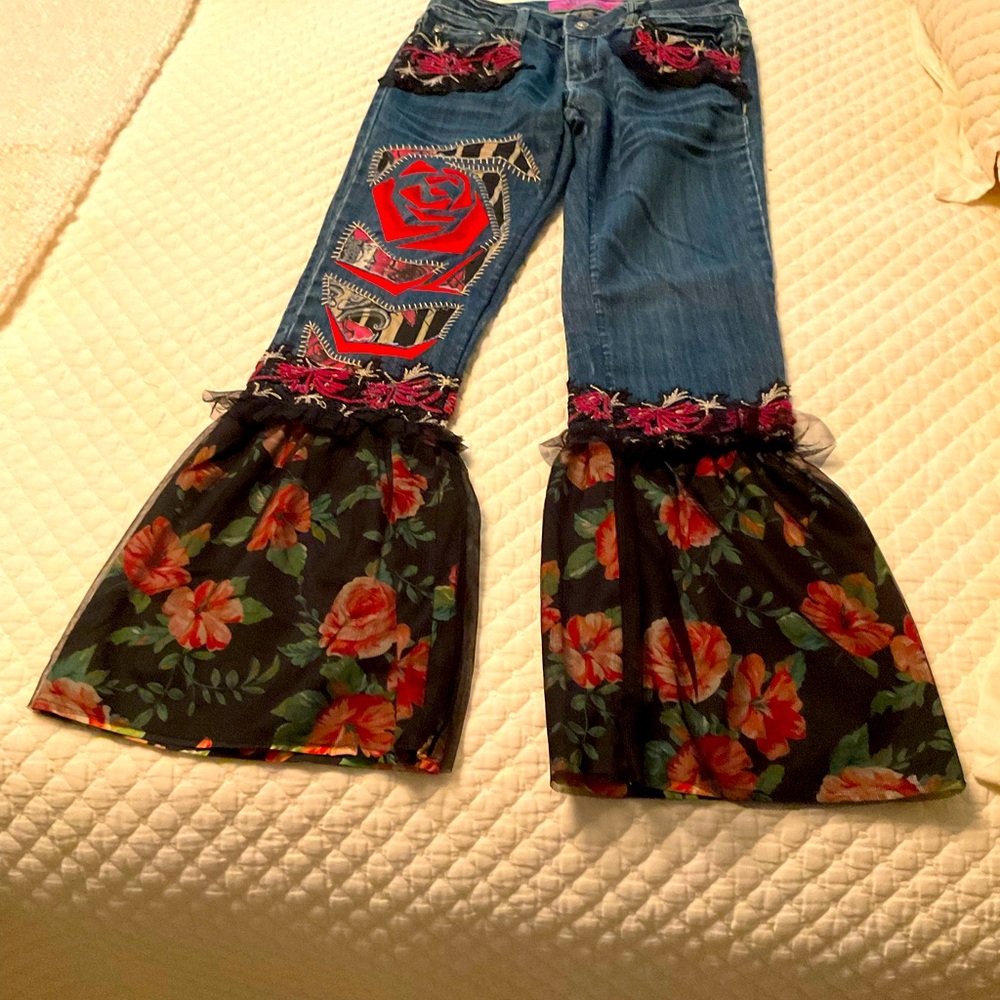 Save the Queen embellished jeans